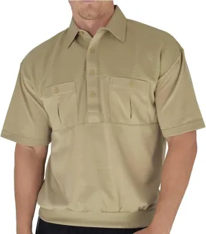 2 Pocket Solid Banded Bottom Polo Shirt