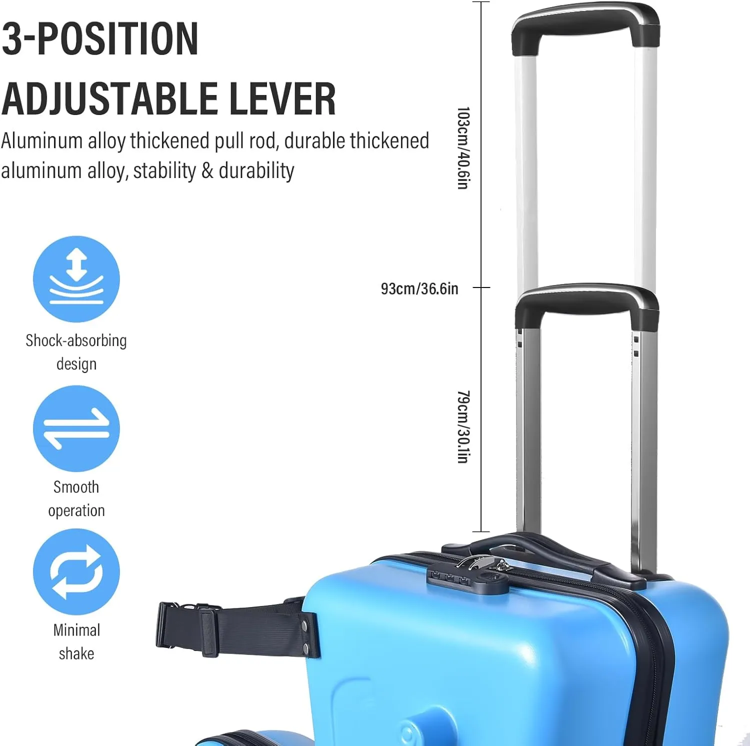 20" Ride On Suitcase for Kids 3-6 | Toddler Ride Suitcase W Safety Belt | Kids Carry Luggage With Silent Wheels | Toddler Luggage Combination Lock for Children | Equipped With Handlebars Pedals