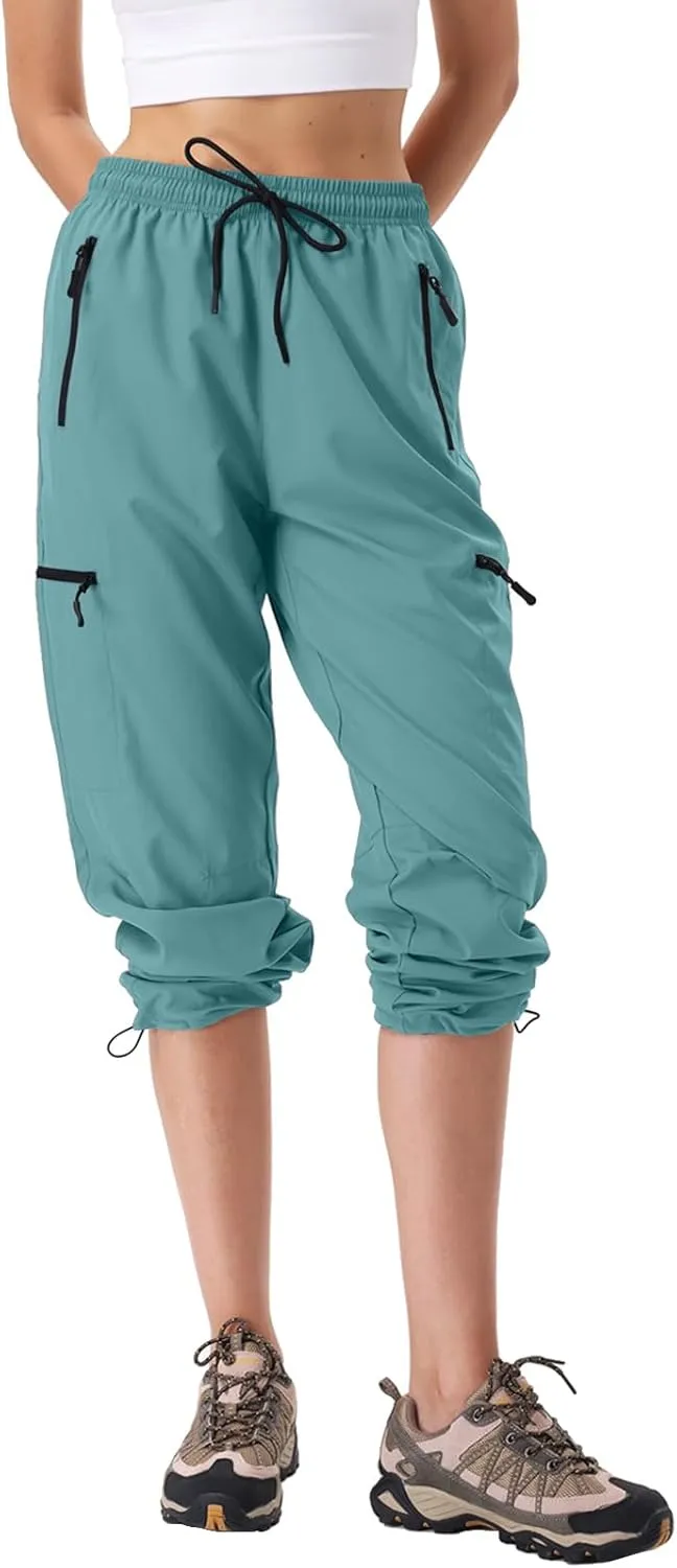 28"/30"/32"/34" Inseam Womens Hiking Pants Tall Quick Dry SPF Cargo Pants Lightweight UPF 50  Dry Fit 4 Zipper Pockets