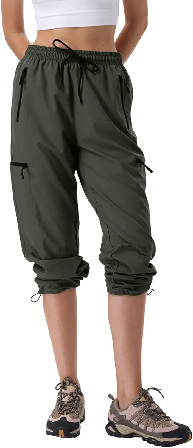 28"/30"/32"/34" Inseam Womens Hiking Pants Tall Quick Dry SPF Cargo Pants Lightweight UPF 50  Dry Fit 4 Zipper Pockets