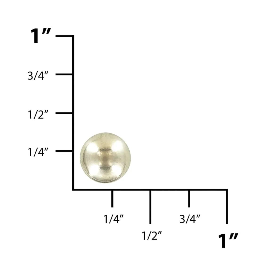 9mm Nickel, Push Button, Steel, #A-55BU-1-NP