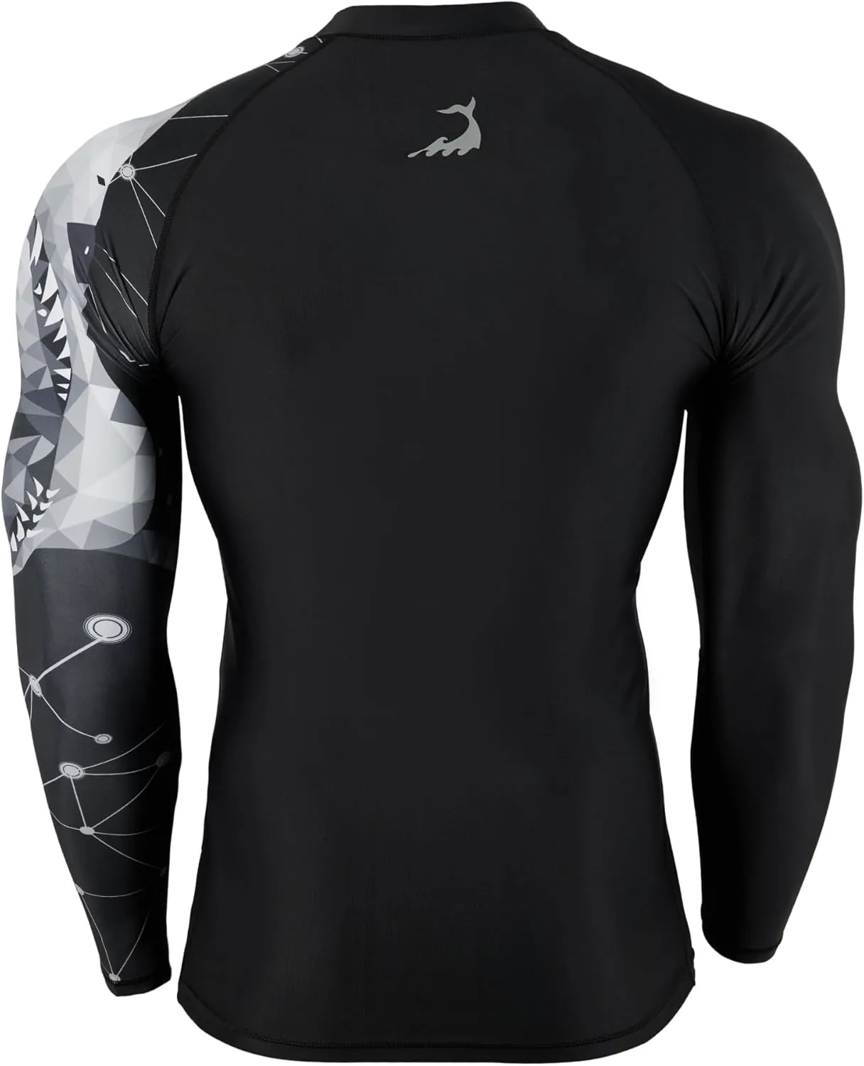 ADOREISM Men's Long Sleeve Zip Rash Guard UPF 50  UV Sun Protection Quick Dry Swim Shirts for Fishing Hiking Surfing