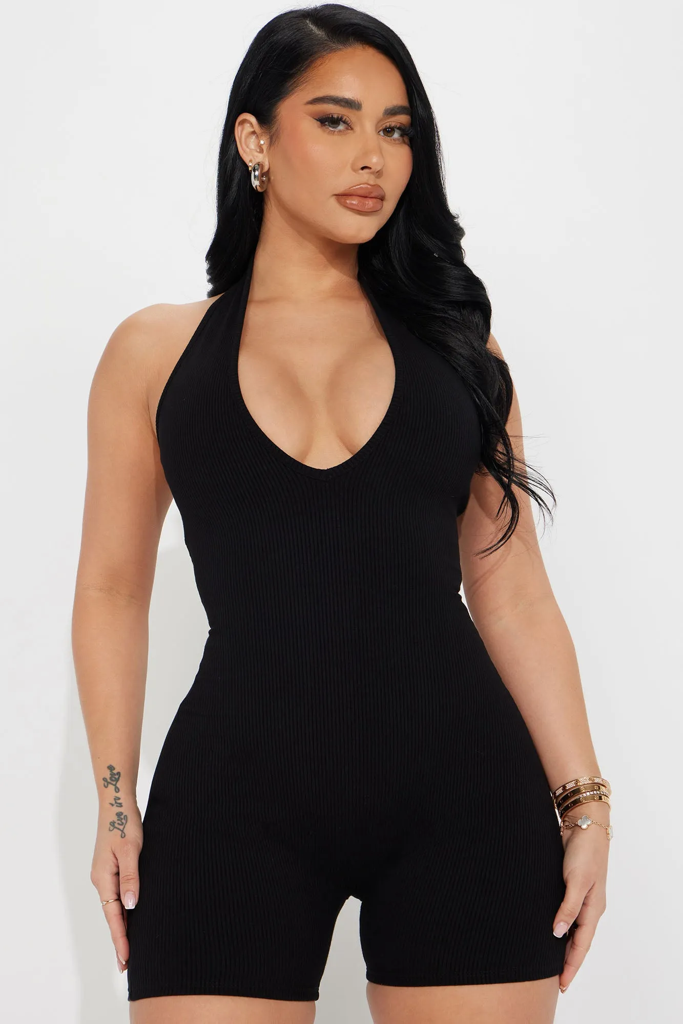 Aria Snatched Romper - Black