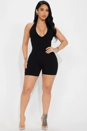Aria Snatched Romper - Black