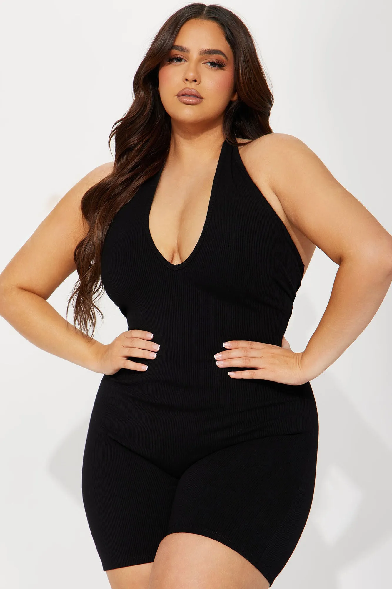Aria Snatched Romper - Black