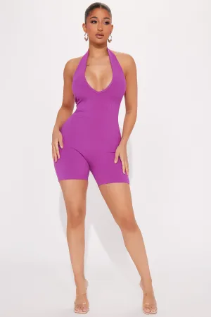 Aria Snatched Romper - Magenta