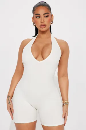 Aria Snatched Romper - Off White