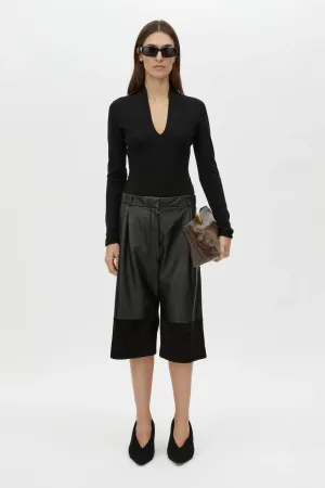 Ashlar Knit Bodysuit Black