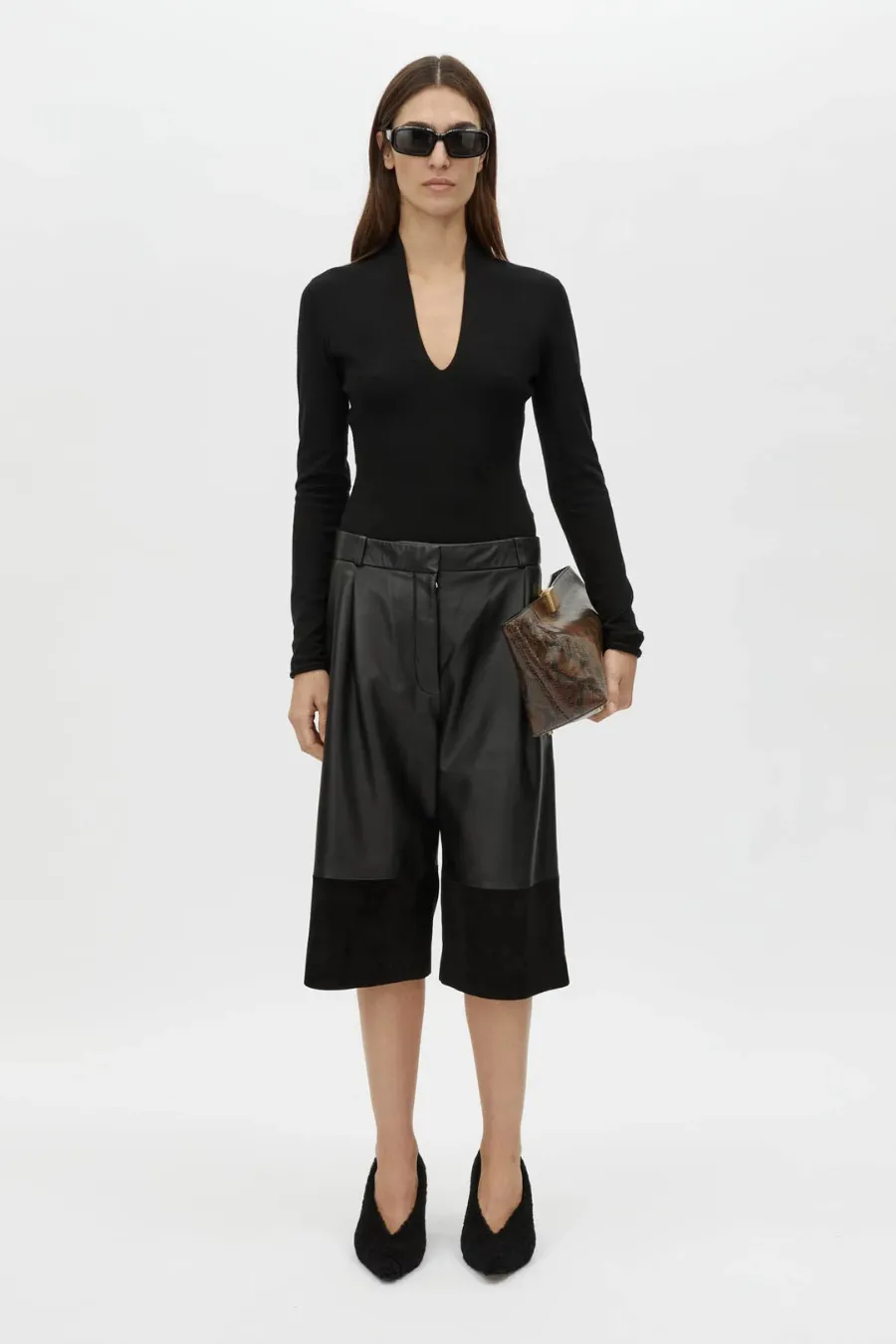 Ashlar Knit Bodysuit Black