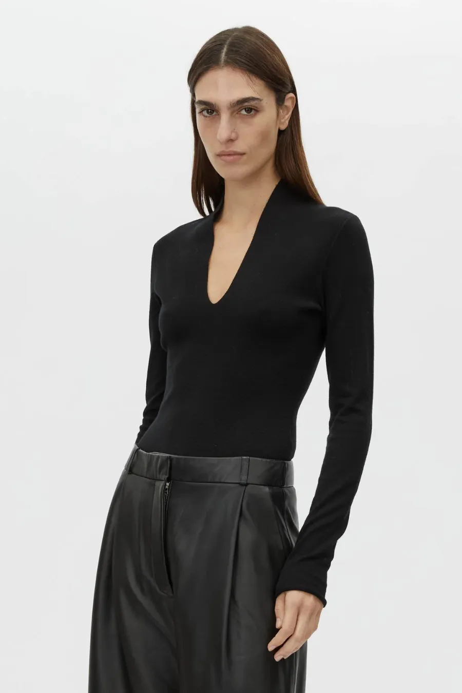 Ashlar Knit Bodysuit Black