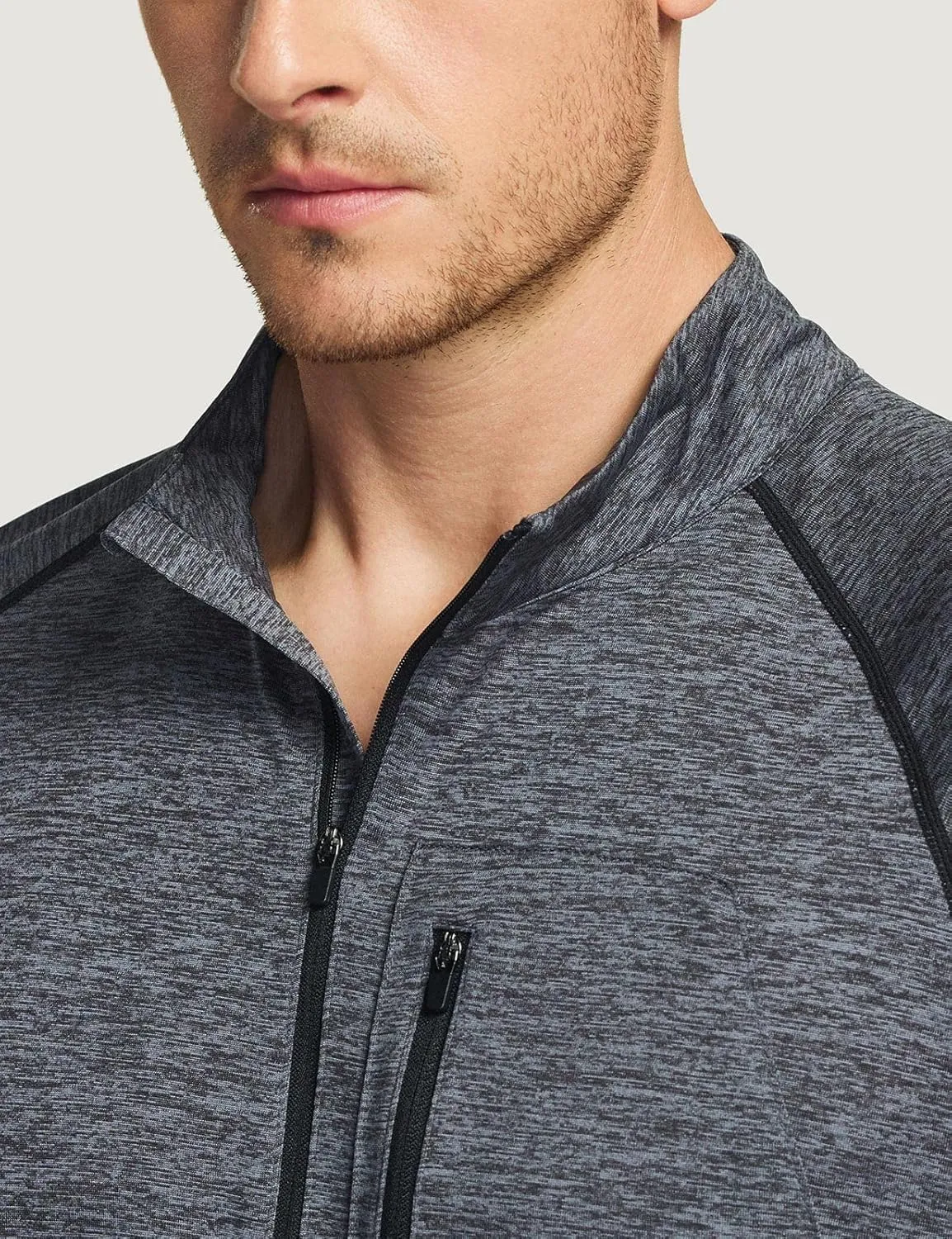 ATHLIO Men's Long Sleeve Athletic Shirts - Quick Dry, UV Sun Protection, and 1/4 Zip Pullover Running Tops for Outdoor