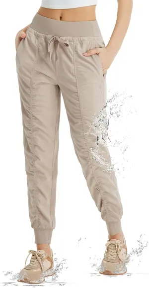 baleaf Women's Joggers with Zip Pockets Hiking Pants Lightweight Quick Dry Water Resistant Track Pants