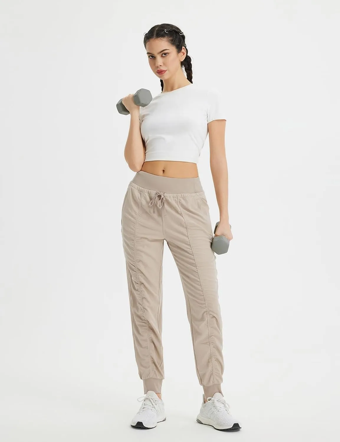 baleaf Women's Joggers with Zip Pockets Hiking Pants Lightweight Quick Dry Water Resistant Track Pants