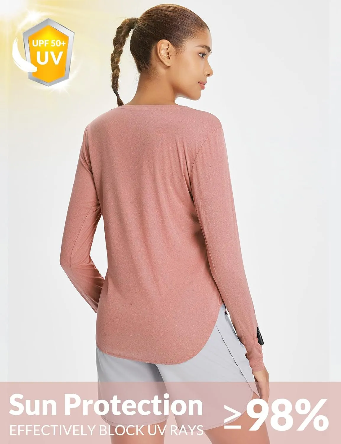 baleaf Women's UPF 50  Sun Shirts UV Protection Long Sleeve Rash Guard Lightweight Quick Dry SPF Outdoor Hiking Clothing