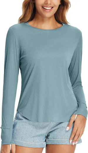 baleaf Women's UPF 50  Sun Shirts UV Protection Long Sleeve Rash Guard Lightweight Quick Dry SPF Outdoor Hiking Clothing