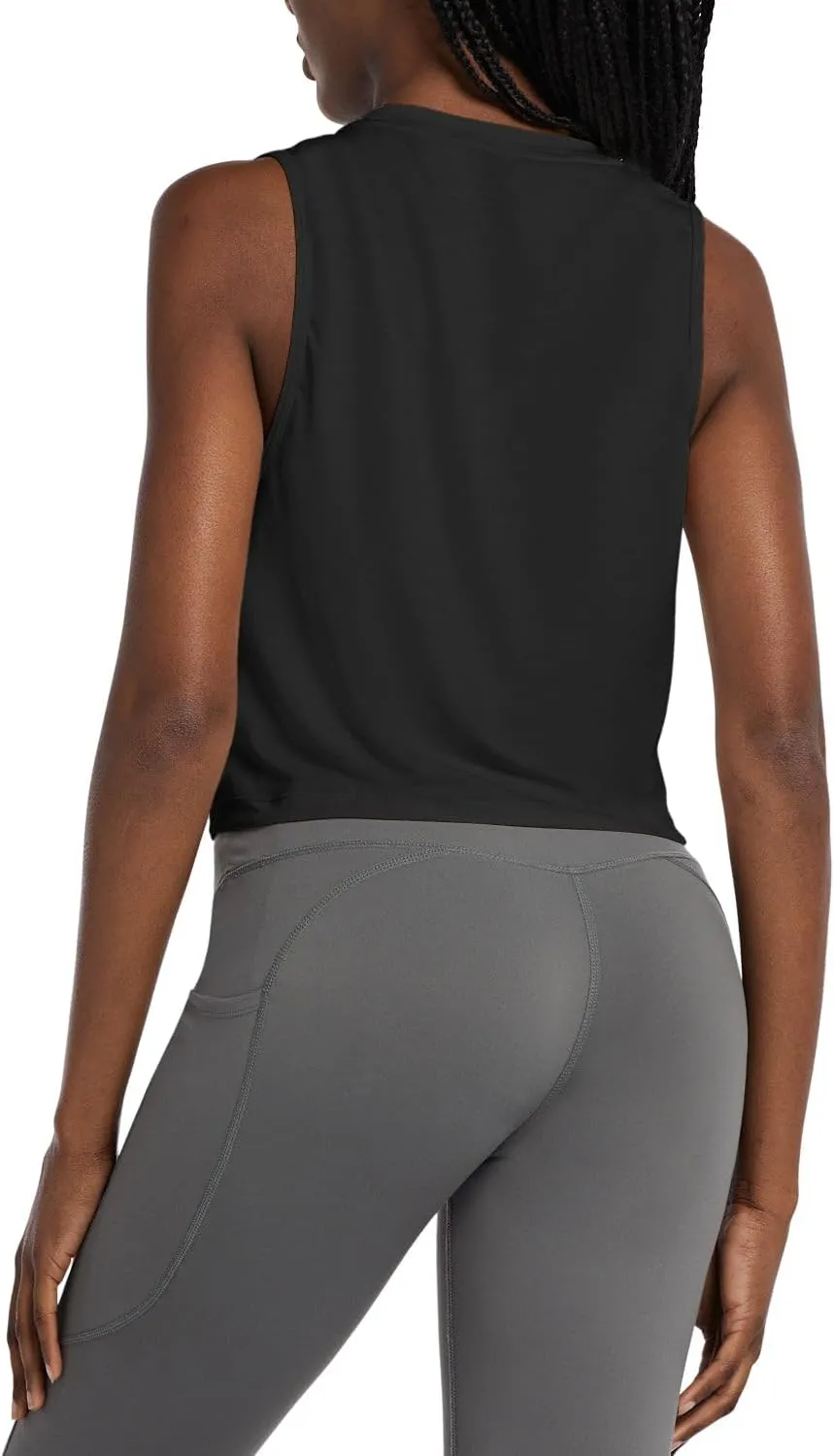 baleaf Workout Tops for Women Crop Tank Top Quick Dry Athletic Gym Exercise Sleeveless Shirts Muscle Yoga Loose Fit