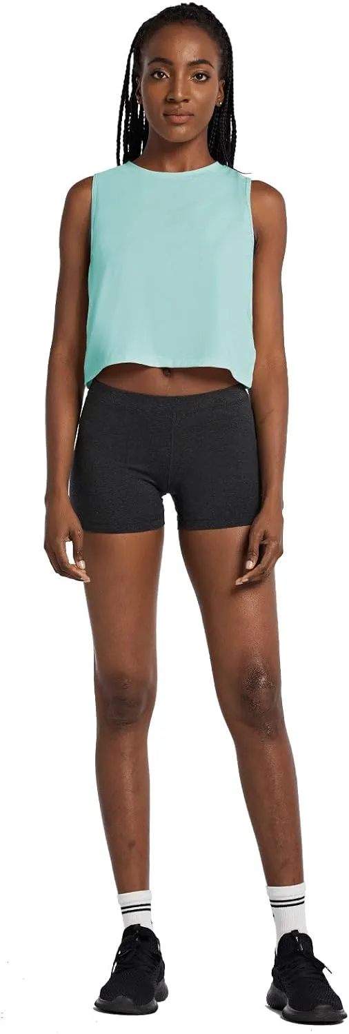 baleaf Workout Tops for Women Crop Tank Top Quick Dry Athletic Gym Exercise Sleeveless Shirts Muscle Yoga Loose Fit
