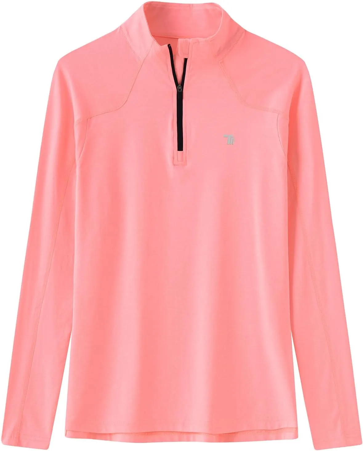 BGOWATU Women's Long Sleeve Golf Polo Shirts Quarter Zip Pullover UPF 50 Sun Shirt for Women Dry Fit Running Tops