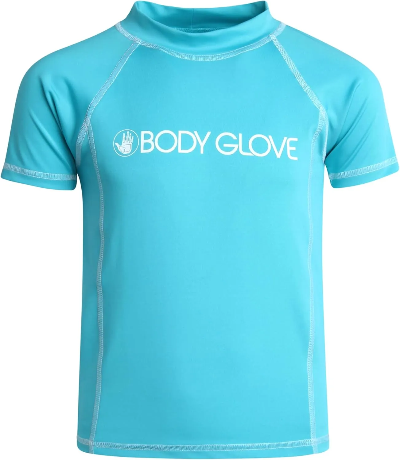 Body Glove Boys Swim Shirt - 2 Pack UPF 50  Quick Dry Sun Protection Short Sleeve Rash Guard for Boys Kids Swimwear (2T-14)