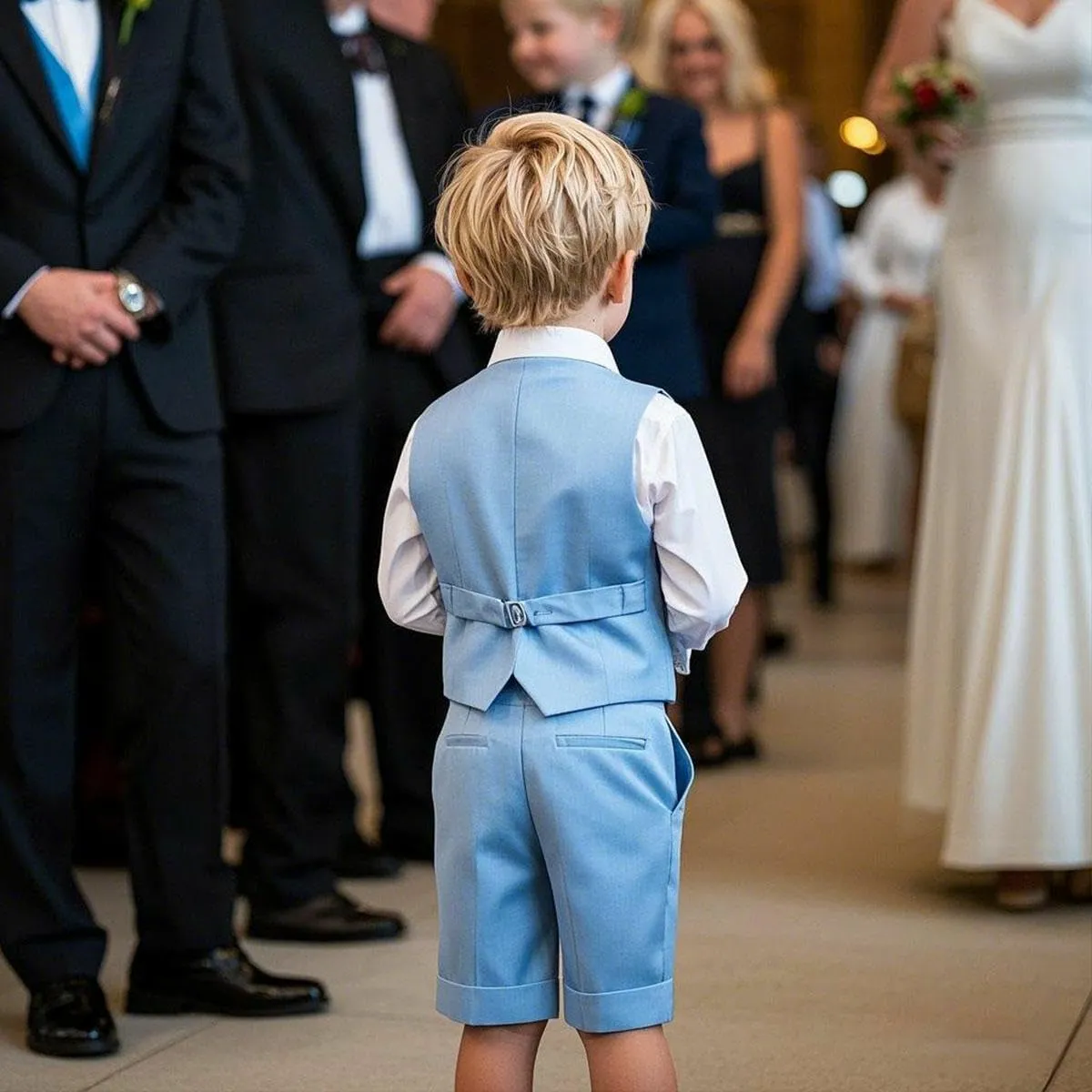 Boys Formal Suit Piece Slim Fit Boys Suit Tuxedos for Wedding Short Pants Suits for Teens Homecoming
