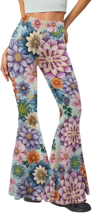 Bulopur Women High Waisted Yoga Flare Pants Bootcut Leggings Pants Workout Trousers Wide Leg Sweatpants