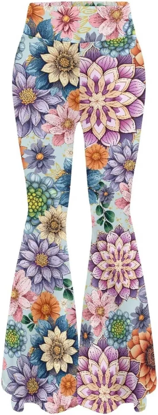 Bulopur Women High Waisted Yoga Flare Pants Bootcut Leggings Pants Workout Trousers Wide Leg Sweatpants