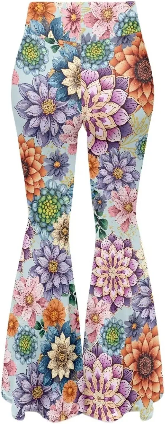 Bulopur Women High Waisted Yoga Flare Pants Bootcut Leggings Pants Workout Trousers Wide Leg Sweatpants