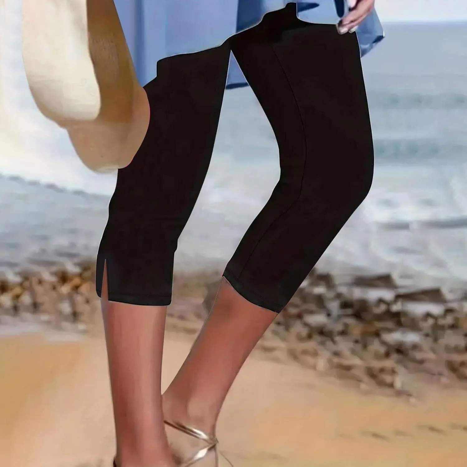 Capri Leggings for Women 2025 Trendy Casual Plus Size Yoga Pants Slim Fit Comfy Stretchy Workout Vacation Outfits