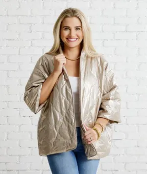 Caryn Lawn Penny Puffer Jacket Gold