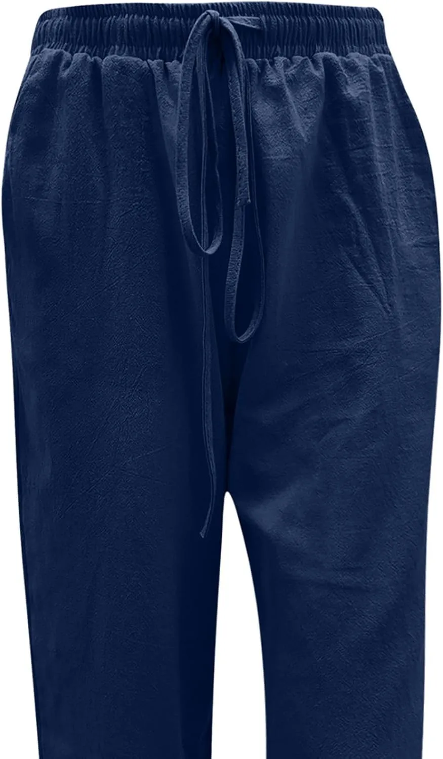 Casual Linen Pants Women Summer Loose Baggy Pants High Waist Slacks 2025 Vacation Summer Wide Leg Trousers
