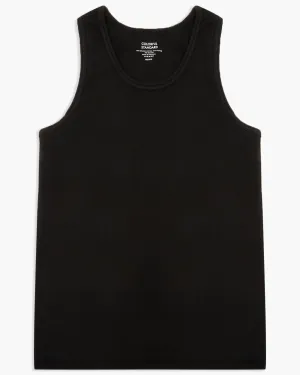 Colorful Standard Organic Rib Tank Top - Deep Black