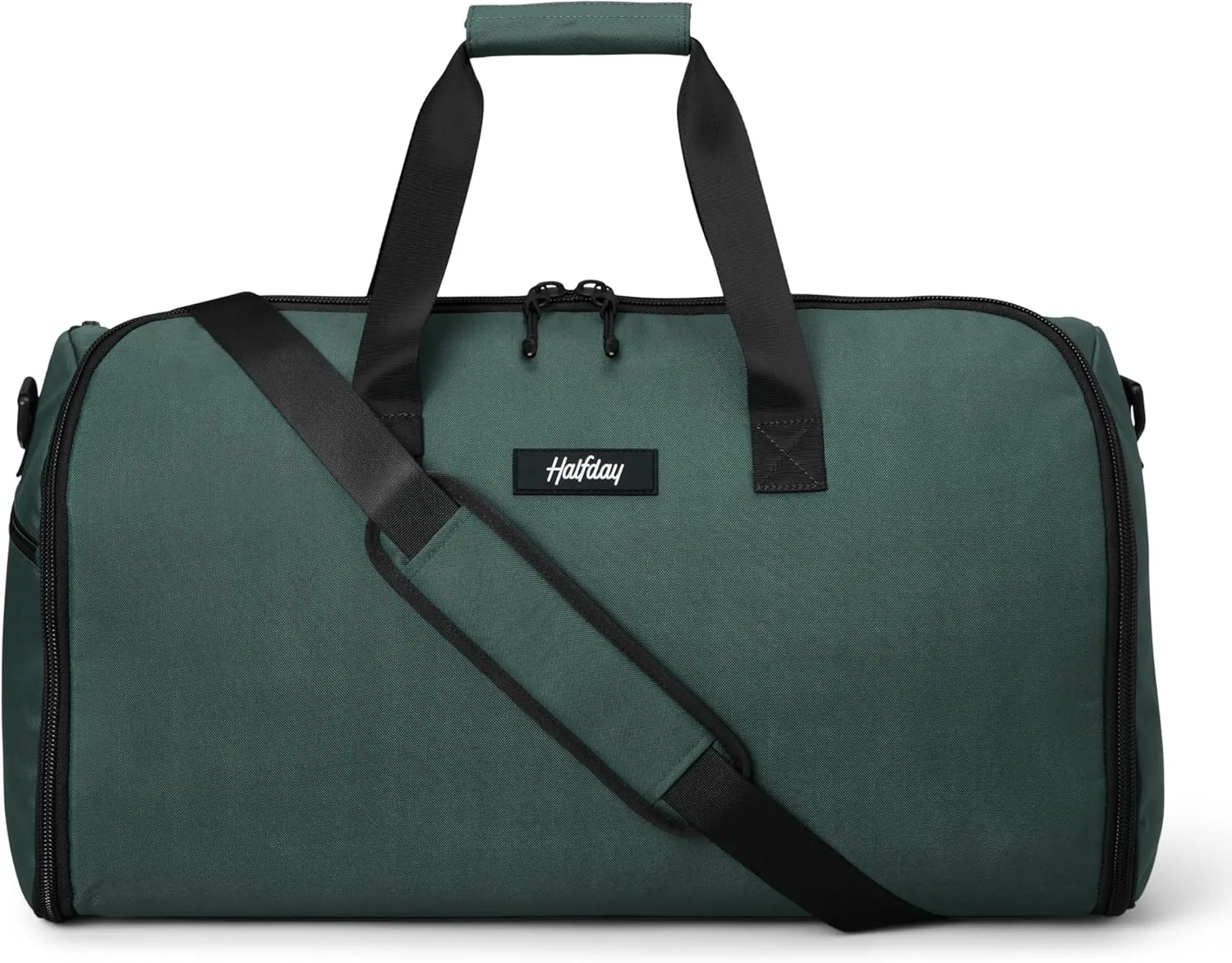 Convertible Garment Duffel Bag 45L  2-in-1 Carry-On Suit Travel Bag with Wrinkle-Free Hanging Compartment, Shoe Pockets & Trolley Sleeve  Weekender for Business Trips, Weddings & Getaways  Hunter