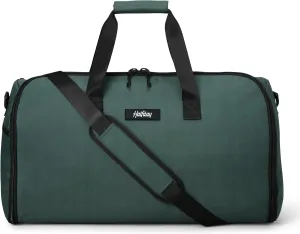 Convertible Garment Duffel Bag 45L  2-in-1 Carry-On Suit Travel Bag with Wrinkle-Free Hanging Compartment, Shoe Pockets & Trolley Sleeve  Weekender for Business Trips, Weddings & Getaways  Hunter