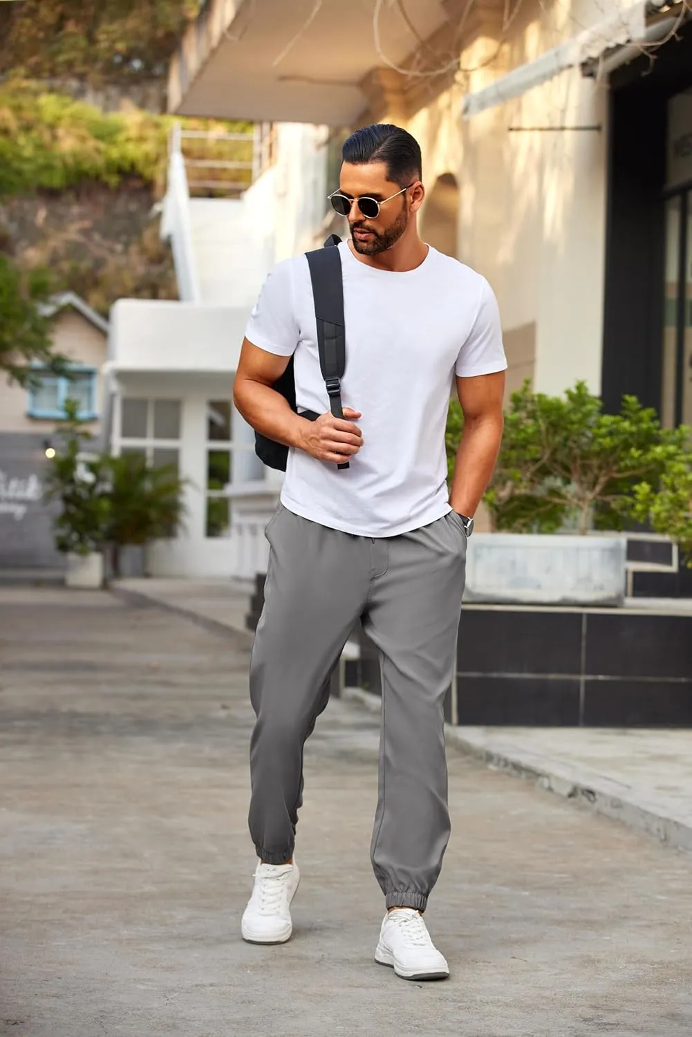 COOFANDY Mens Joggers Pants Regular Fit Casual Pants Lightweight Elastic Waistband Pants with Pockets