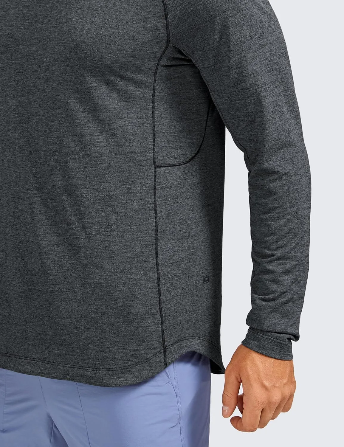 CRZ YOGA Lightweight Long Sleeve Shirts for Men Moisture Wicking Quick Dry T-Shirt Workout Running Basic Tee Tops