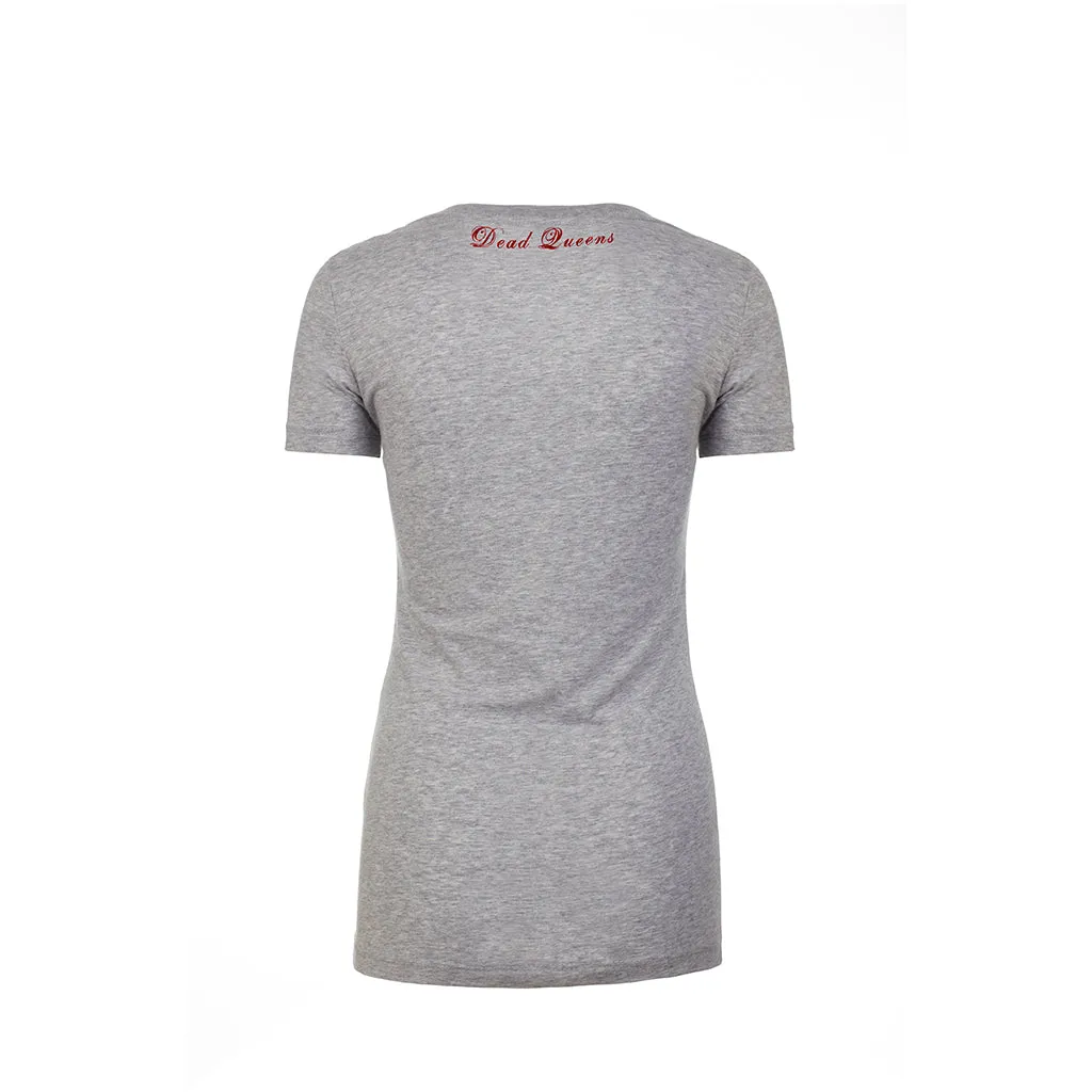Dead Queens Deep V Logo T