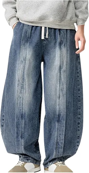 Denim Pants for Mens Fall Summer Vintage Harem Western Flare Wide Leg Pants Man 2025 Fashion