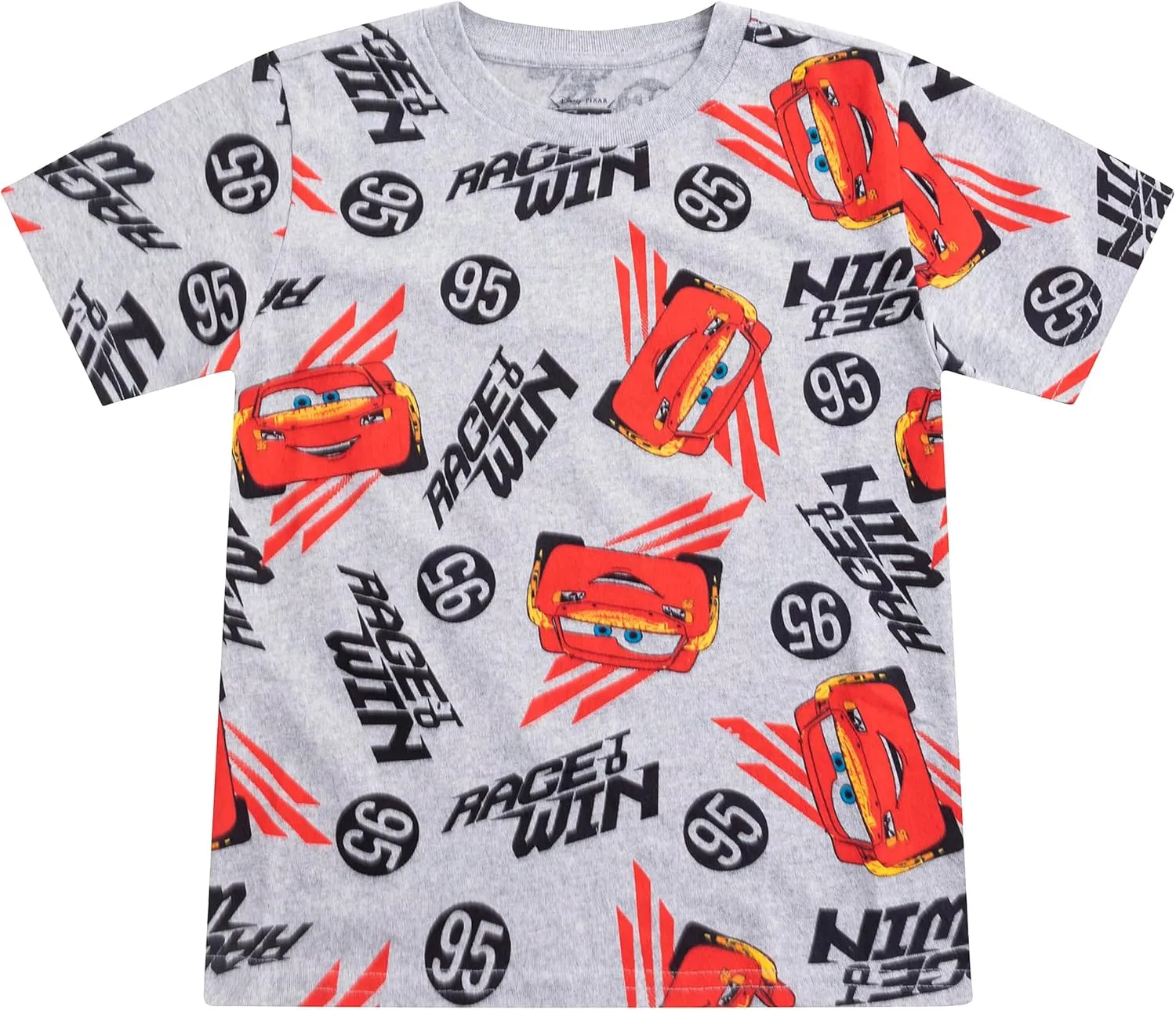 Disney Cars Lightning McQueen Boys Short Sleeve T-Shirts, Pants, and Shorts 4 Piece Set for Toddlers to Big Kids