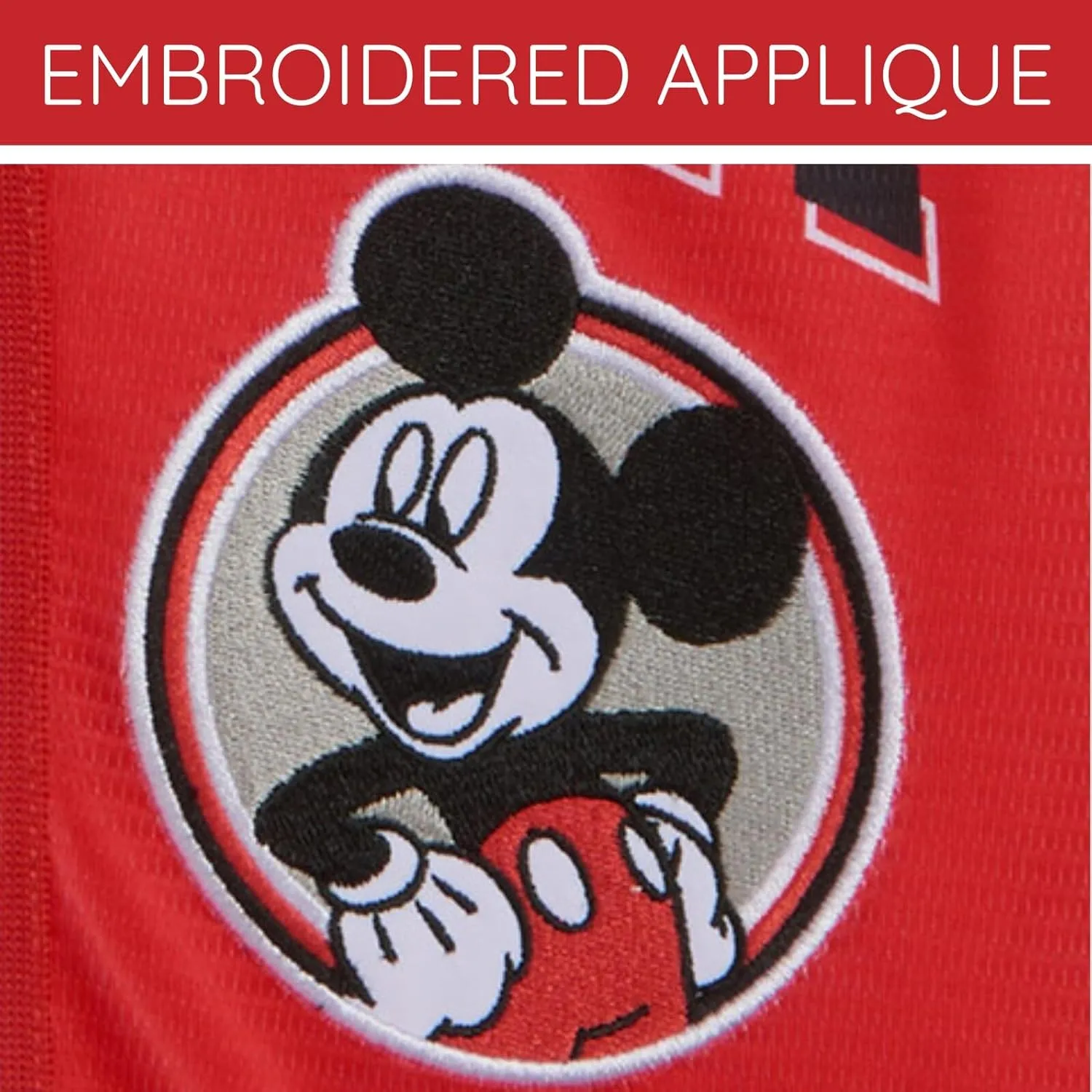 Disney Mickey Mouse Mesh Baseball Jersey Button Down Shirt Toddler to Big Kid Sizes (2T - 14-16)