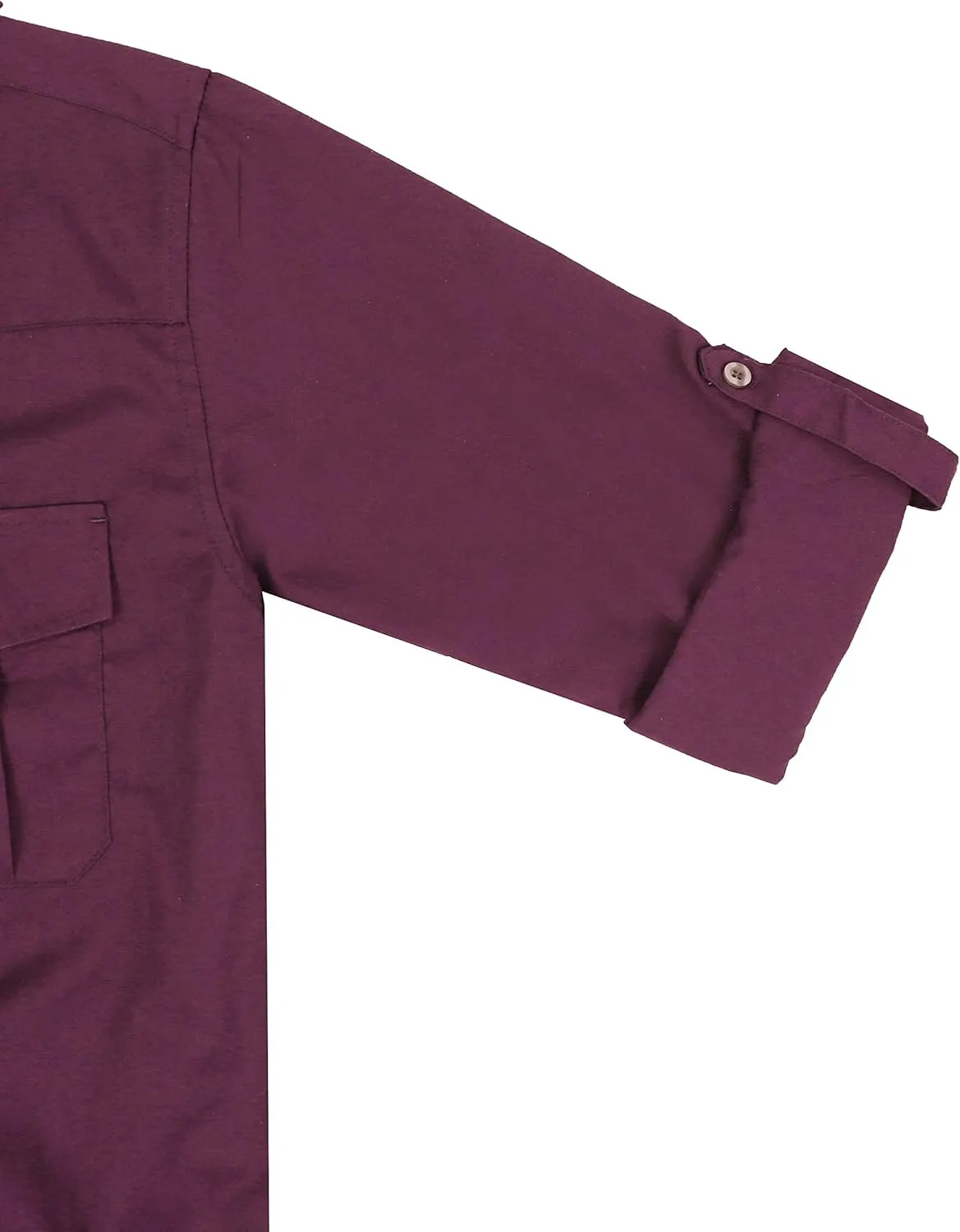 Dress Shirt for Men Western Cowboy Long Sleeve Casual Two Pockets Work Solid Pearl Snap Buttons Up Wrinkle Free Shirts