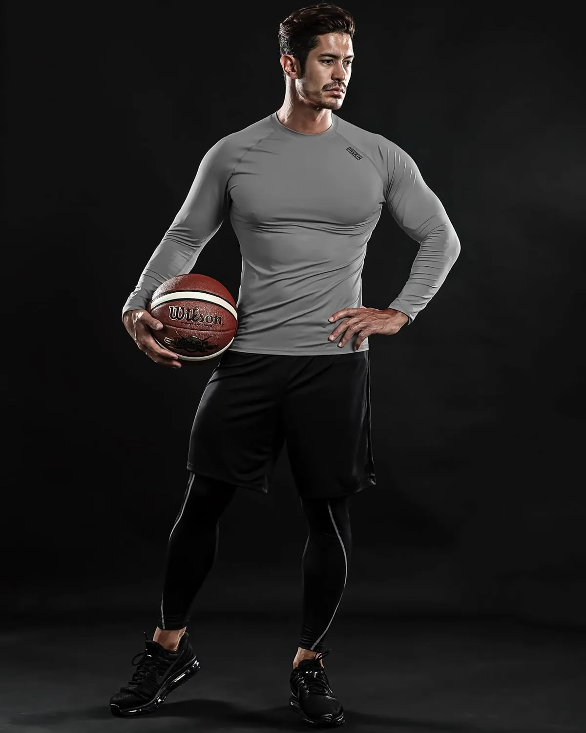DRSKIN 4, 3, 2 or 1 Pack Men's Compression Shirts Top Long Sleeve Sports Baselayer Workout Running Athletic Active