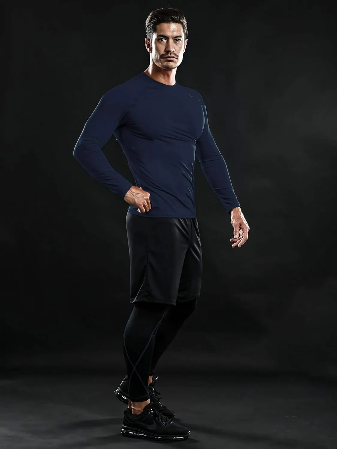 DRSKIN 4, 3, 2 or 1 Pack Men's Compression Shirts Top Long Sleeve Sports Baselayer Workout Running Athletic Active