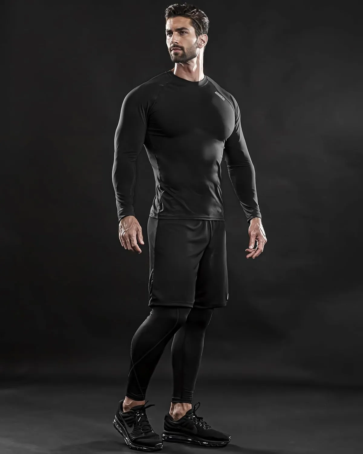 DRSKIN 4, 3, 2 or 1 Pack Men's Compression Shirts Top Long Sleeve Sports Baselayer Workout Running Athletic Active