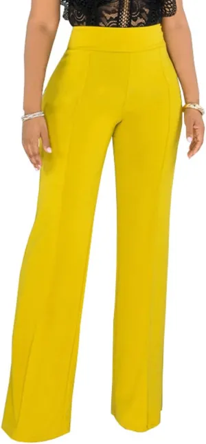 Hoefirm Work Pants for Women Business Casual Stretch Tall Straight Leg Slacks High Waisted Yoga Dress Pants