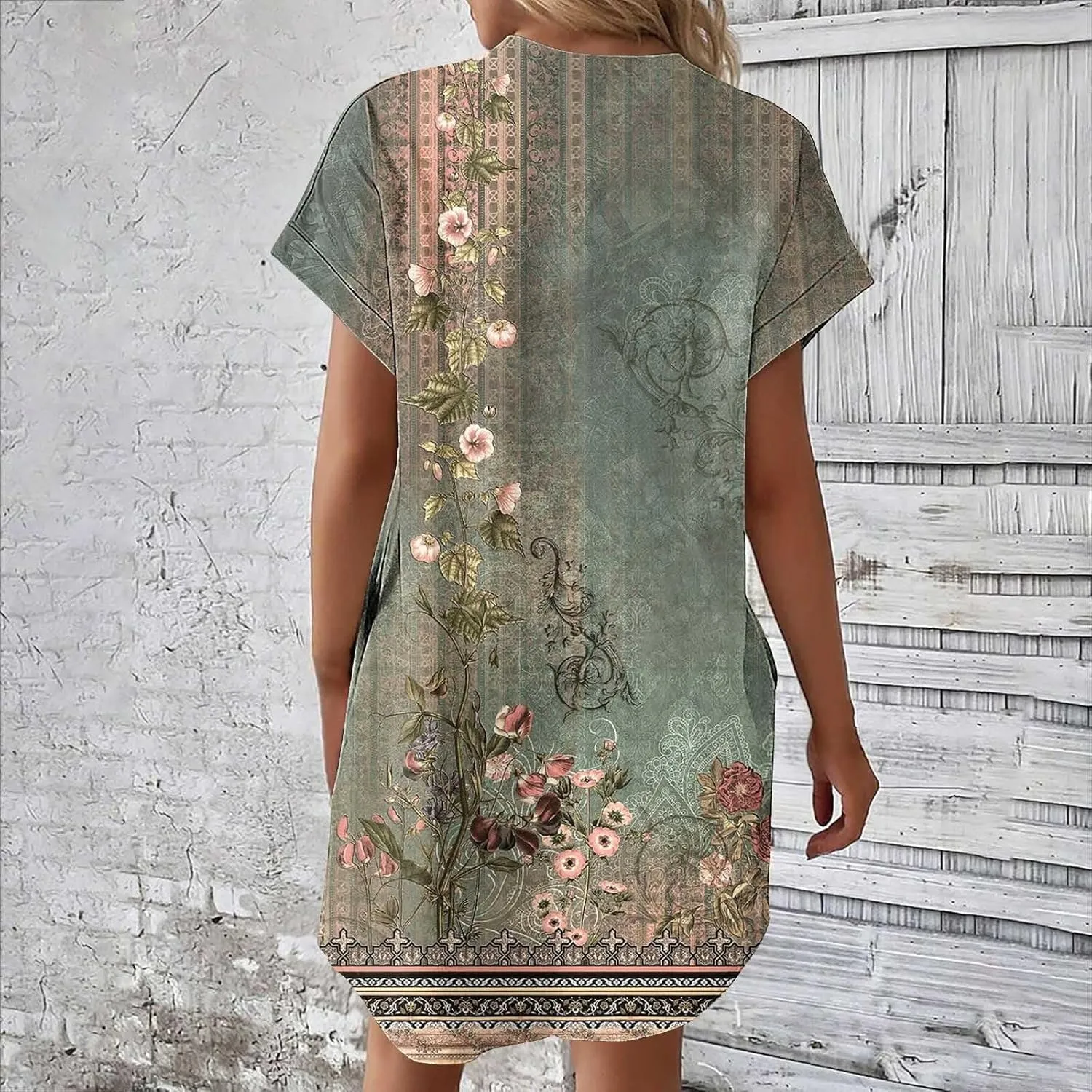 JJHAEVDY Summer Dresses for Women 2025 Short Sleeve Crewneck T-Shirt Dress Solid Color Loose Dresses Basic Short Dress Pajama