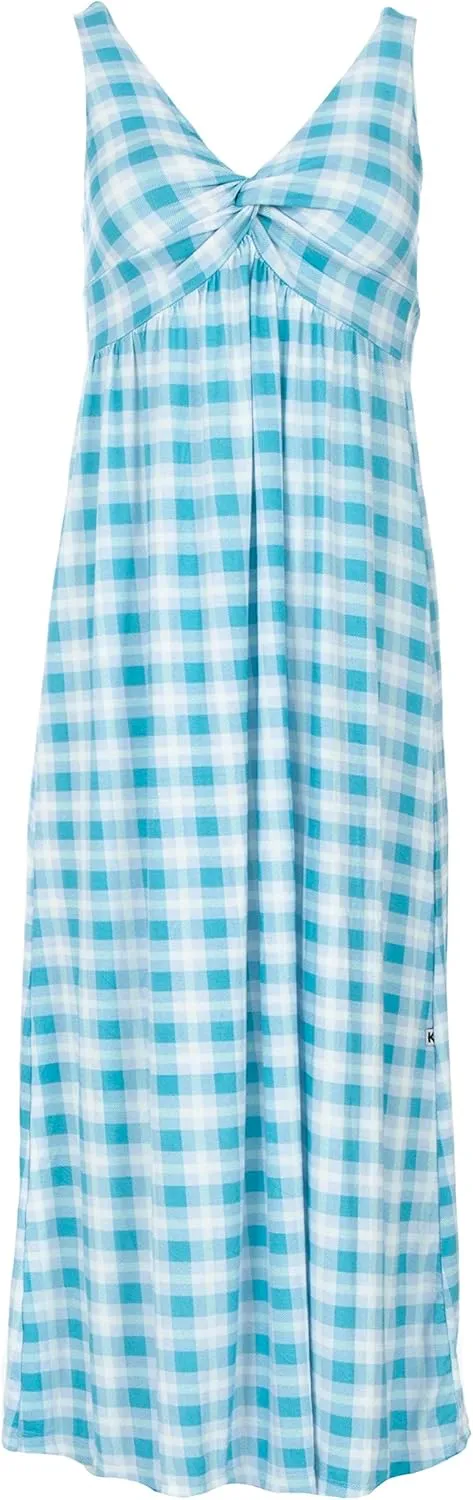 KICKEE Womens Print Simple Twist Nightgown, Night Dress, Soft Sleepwear for Women