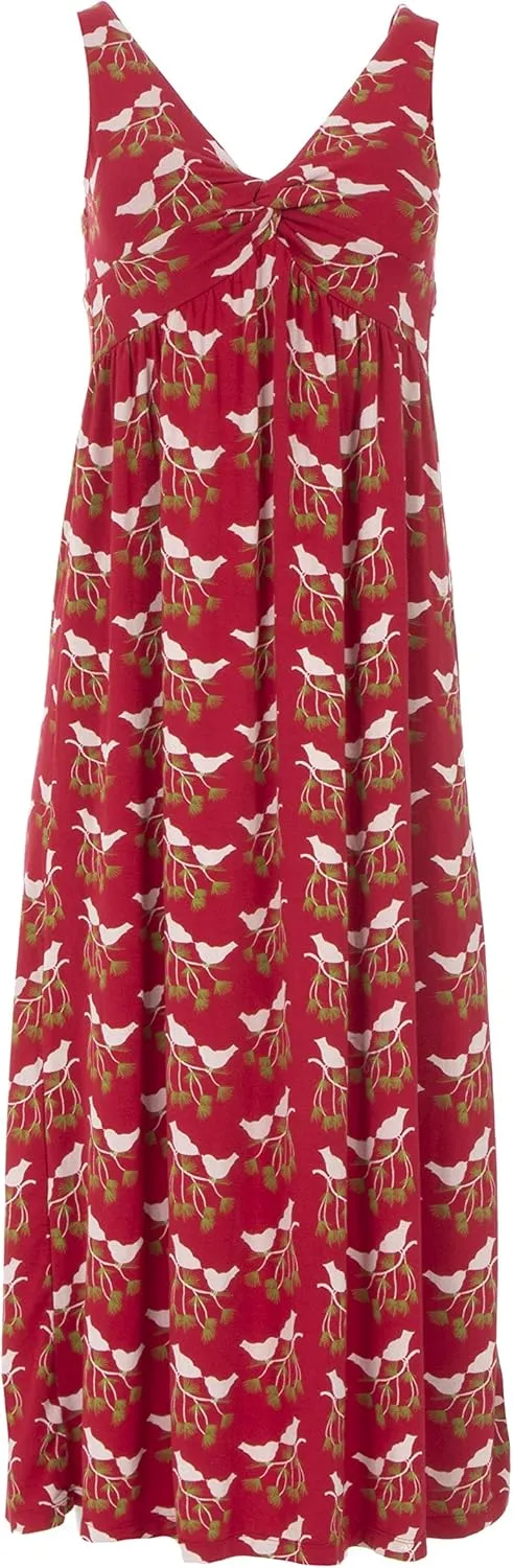 KICKEE Womens Print Simple Twist Nightgown, Night Dress, Soft Sleepwear for Women