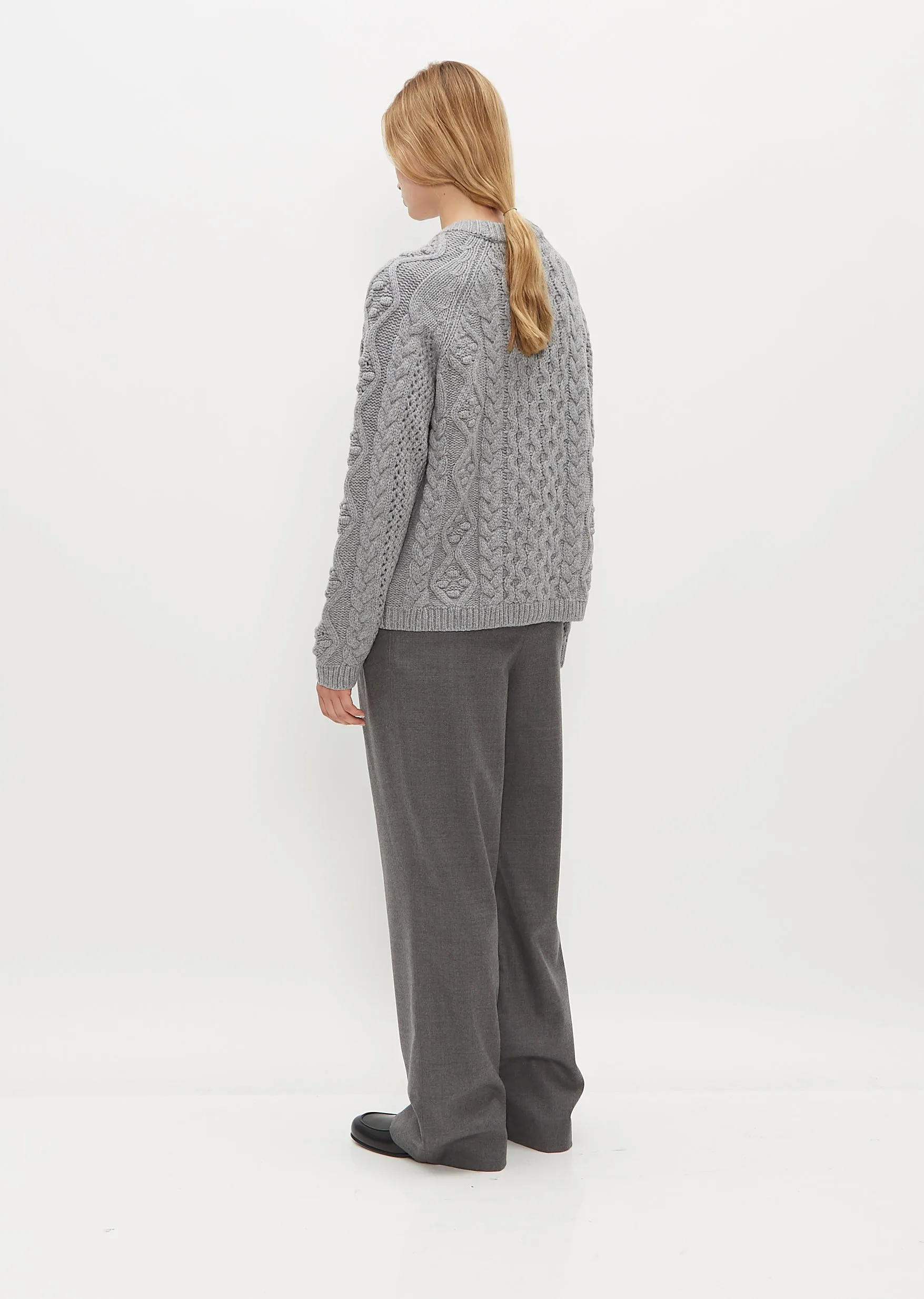 Kuma Merino Wool Cable Knit Cardigan