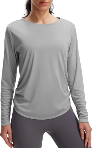Libin Womens UPF 50  Long Sleeve Sun Shirts UV Protection Rash Guard Lightweight Quick Dry Tops for Workout,Hiking