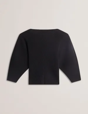 Lilabth Sculptured Rib Sweater Black